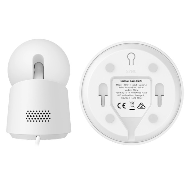 Eufy Eufy-Indoorcam-C220 Câmera Eufy por Anker - 2K (1080p) - 1 / 2.7 & OIT PROGRESSIVO CMOS - lente 2,8 mm | WDR | Vá 10 m - C