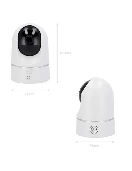 Kaufen ANKER - EUFY EUFY-INDOORCAM-E220 Eufy-Kamera von Anker - 2K (1080P) - 1/2,7" Progressive-Scan-CMOS - 2,8-mm-Objektiv |