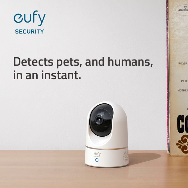 EUFY EUFY-INDOORCAM-E220 Camera Eufy por Anker - 2K (1080p) - 1 / 2.7 & OT PROGRESSIVO CMOS - lente 2,8 mm | WDR | Vá 10 m - C