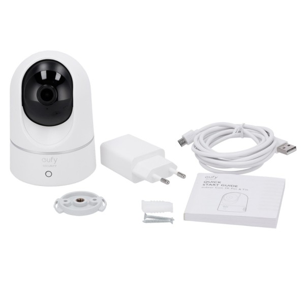 EUFY EUFY-INDOORCAM-E220 Camera Eufy por Anker - 2K (1080p) - 1 / 2.7 & OT PROGRESSIVO CMOS - lente 2,8 mm | WDR | Vá 10 m - C