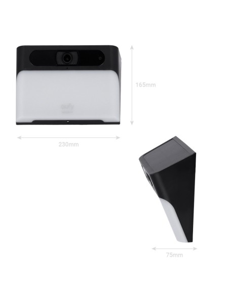 EUFY EUFY-SOLARWALL-LightCam-S120 Câmera com foco solar Eufy por Anker - Resolução 2K / PIR e Detecção Humana - Bateria Solar 