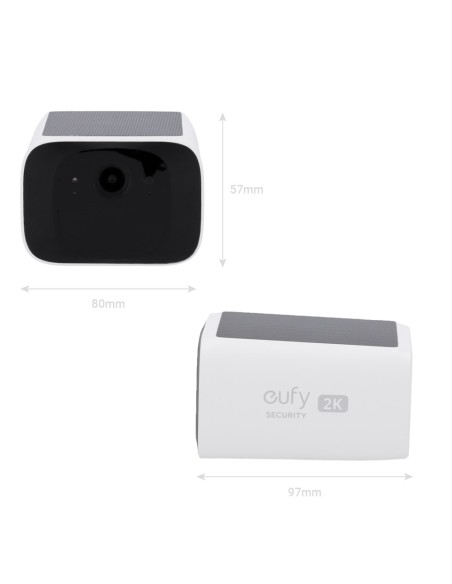 Comprar EUFY EUFY-SOLOCAM-S220 Eufy by Anker Cámara Wifi 2K  - Detección Humanos/ Facial / movimiento - Panel solar integrado - 
