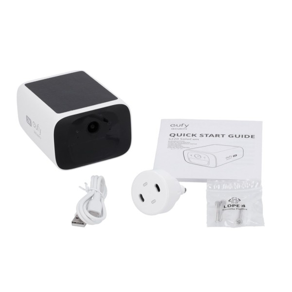 Comprar EUFY EUFY-SOLOCAM-S220 Eufy by Anker Cámara Wifi 2K  - Detección Humanos/ Facial / movimiento - Panel solar integrado - 