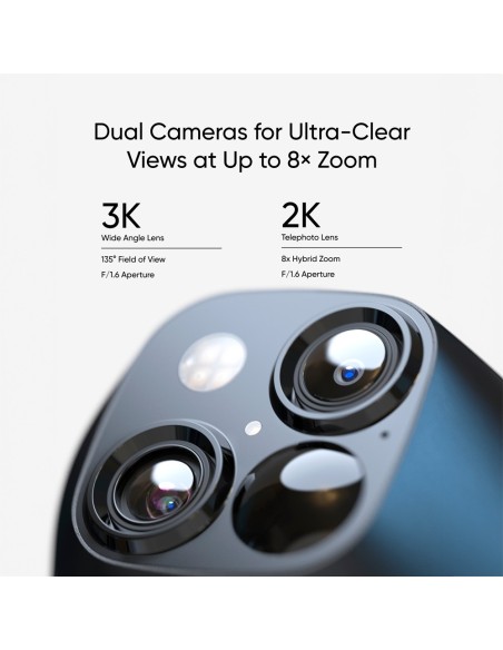 Comprar EUFY EUFY-SOLOCAM-S340 Cámara Wifi 3K Eufy by Anker  - Detecta Humanos/ Vehículos/ Movimientos - Panel solar integrado -