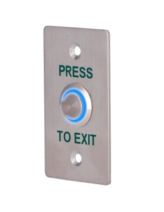 SIB ExitButton303-Slim-LED - botão de liberação de porta com LED - Uso profissional - testado 100.000 usos - NO / NC / COM | Emp
