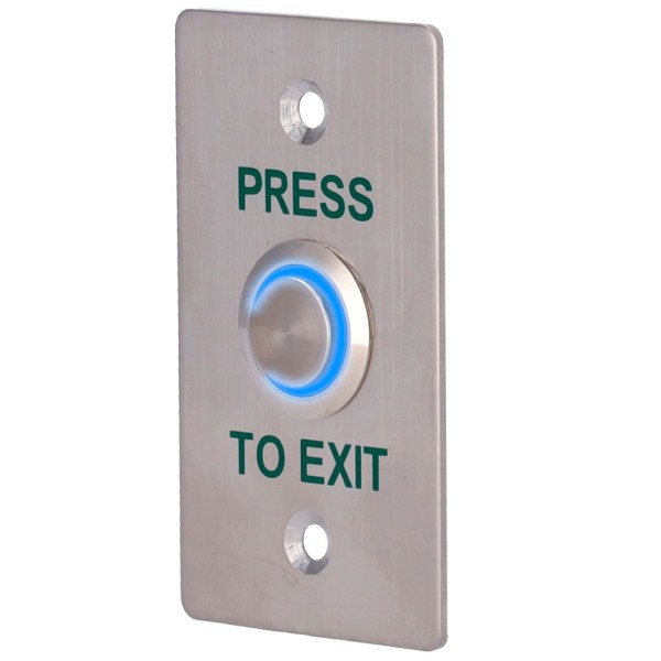 SIB ExitButton303-Slim-LED - botão de liberação de porta com LED - Uso profissional - testado 100.000 usos - NO / NC / COM | Emp