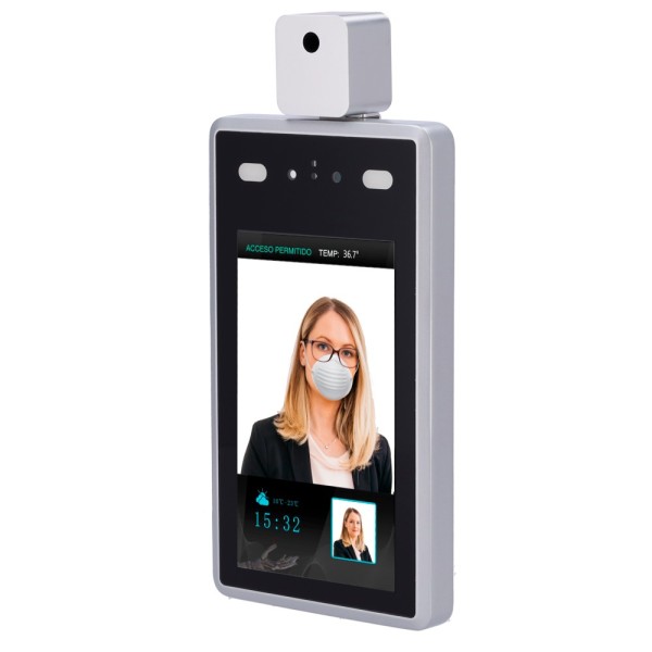 Controle de Acesso à Temp-Temp OEM - Detecção e Máscara de Febre - Reconhecimento Facial - 22.400 faces, 100.000 Records - T