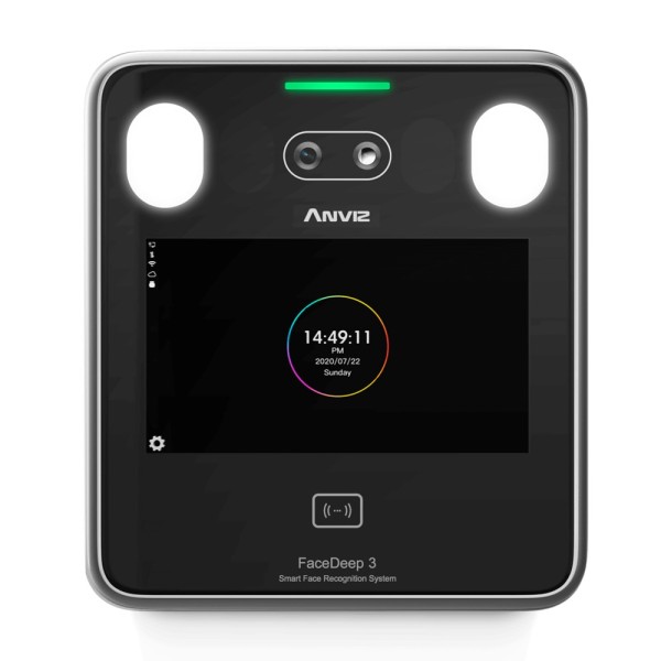 Anviz Facedeep3 Acesso e Controle de Presença - Facial, Em e Pin Card - 6.000 usuários | 100.000 registros - TCP / IP, WiFi, EUA