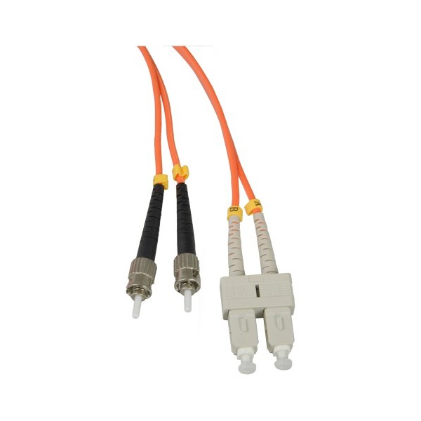 OEM FB-SCST-DXMM-5 Cabo de fibra - Duplex - Multimode - Conector SC para ST - 5 metros - Laranja