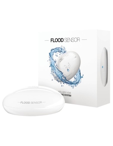 Fibaro FGBHFS-101 Detector de Inundações - Sem Fio / Bluetooth - Compatível com Apple Homekit - Antena Interna - Contato NC