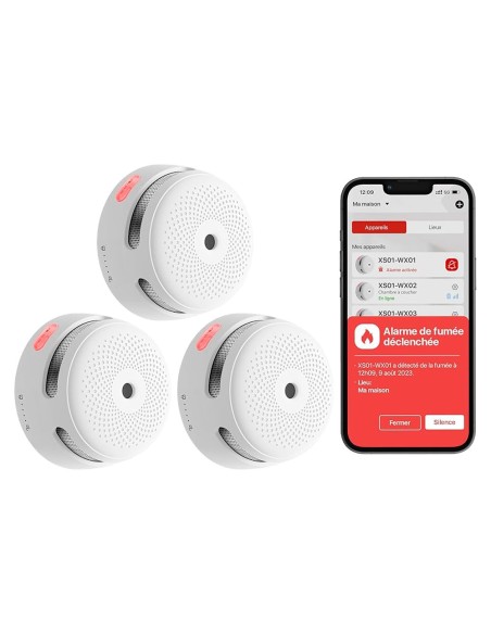Comprar X-SENSE FS31 Kit de detección de incendio autónomo X-Sense - Inlcuye 3 detectores de humo XS01-M y Hub SBS50 - Conexión 