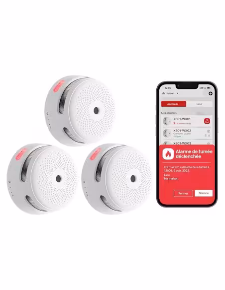 Kaufen Sie das X-SENSE FS61 Kit zur autonomen Branderkennung von X-Sense – enthält 6 XS01-M Rauchmelder und Hub SBS50 – Verbindu