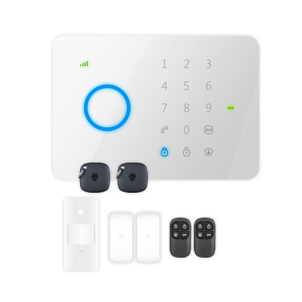 Kaufen CHUANGO G5PLUS Heim-Alarmanlagen-Set – Touchpanel mit GSM-Modul – Versand von Alarmmeldungen per SMS und Anruf – PIR-Meld