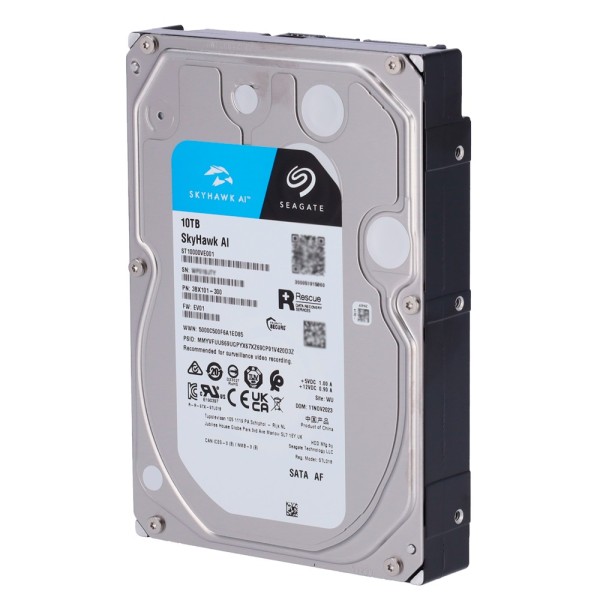 Seagate HD10TB-S-AI Disco Rígido Seagate Skyhawk AI - Capacidade 10 TB - SATA 6 GB / s Interface - até 32 transmissões intelectu