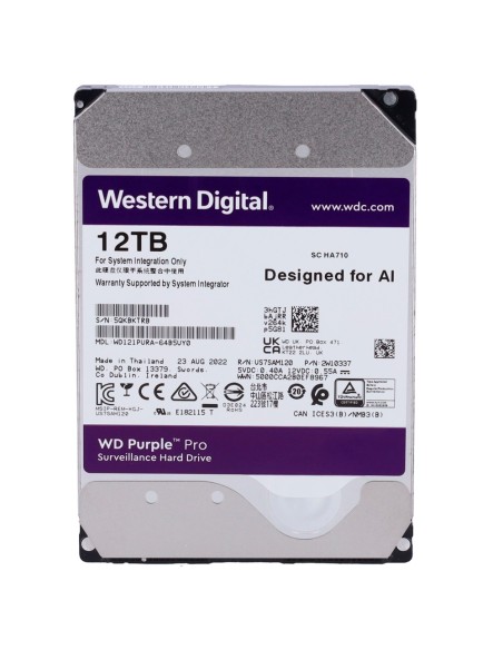 Acheter WESTERN DIGITAL disque dur Western Digital PRO HD12TB - Capacité 12 To - Interface SATA jusqu’à 272 Mo/s - Modèle WD122P