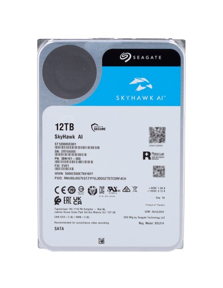 Kaufen SEAGATE HD12TB-S-AI Festplatte Seagate Skyhawk AI ST12000VE003 – Kapazität 12 TB – Schnittstelle SATA 6 Gb/s – Entwickelt