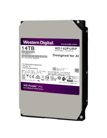 Comprar WESTERN DIGITAL HD14TB Disco duro Western Digital PRO - Capacidad 14 TB - Interfaz SATA hasta 255 MB/s - Modelo WD142PUR
