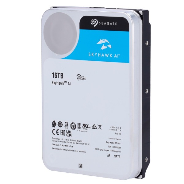 Acheter SEAGATE HD16TB-S-AI Disque dur Seagate Skyhawk AI ST16000VE002 - Capacité 16 To - Interface SATA 6 Gb/s - Conçu pour