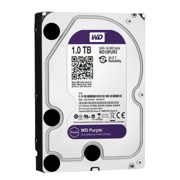 Acheter WESTERN DIGITAL HD1TB Disque dur Western Digital - Capacité 1 To - Interface SATA jusqu’à 110 Mo/s - Modèle WD10PURZ - E