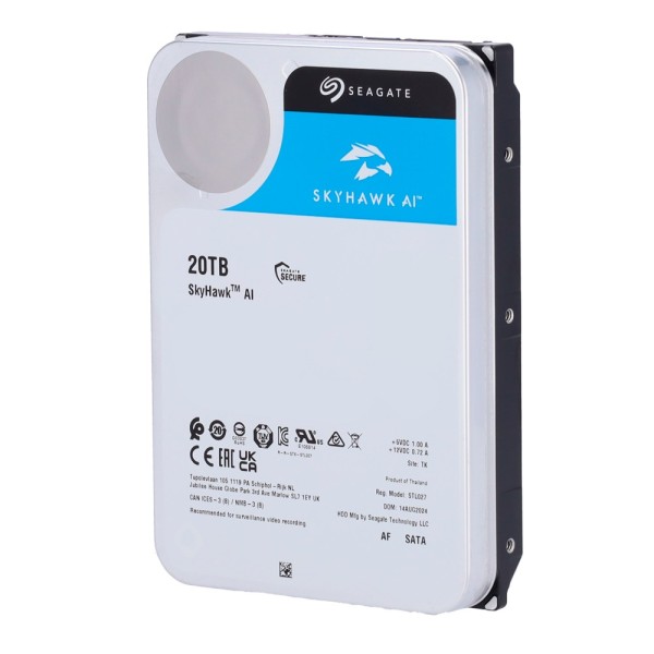 Kaufen SEAGATE HD20TB-S-AI Festplatte Seagate Skyhawk AI ST20000VE003 – Kapazität 20 TB – Schnittstelle SATA 6 Gb/s – Entwickelt