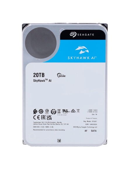 Comprar SEAGATE HD20TB-S-AI Disco duro Seagate Skyhawk AI ST20000VE003 - Capacidad 20 TB - Interfaz SATA 6 Gb/s - Diseñado para 