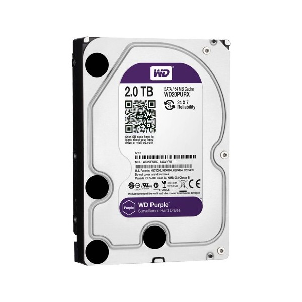 Acheter WESTERN DIGITAL HD2TB Disque dur Western Digital - Capacité 2 To - Interface SATA jusqu’à 175 Mo/s - Modèle WD23PURZ - E