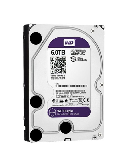Acheter WESTERN DIGITAL HD6TB Disque dur Western Digital - Capacité 6 To - Interface SATA jusqu’à 175 Mo/s - Modèle WD64PURZ - E