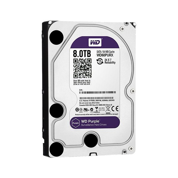 Acheter WESTERN DIGITAL HD8TB Disque dur Western Digital - Capacité 8 To - Interface SATA jusqu’à 215 Mo/s - Modèle WD85PURZ - E