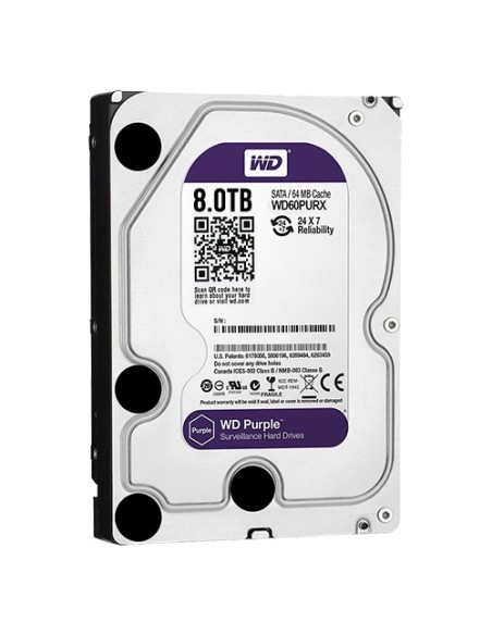 Acheter WESTERN DIGITAL HD8TB Disque dur Western Digital - Capacité 8 To - Interface SATA jusqu’à 215 Mo/s - Modèle WD85PURZ - E