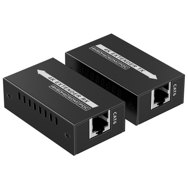 Lenkeng HDMI-EXT-4K60-L-V2 HDMI Extensor de sinal - Escopo 60 m - Resolução 4K - Permite 1: 1 - POC - Fonte de alimentação