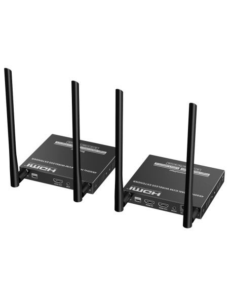 Lenkeng HDMI-EXT-PRO-W-4K60-KVM Wireless KVM Extender - Escopo 50 m - Resolução 4K - Permite 1: M - Loop HDMI Fora Conexões