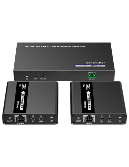 Lenkeng HDMI-SPL-1X2-4K30-CAT6 HDMI Sinal Splitter Extender - Escopo 40 m - 4K Resolução - Permite 1: 2 - Conexões HDMI