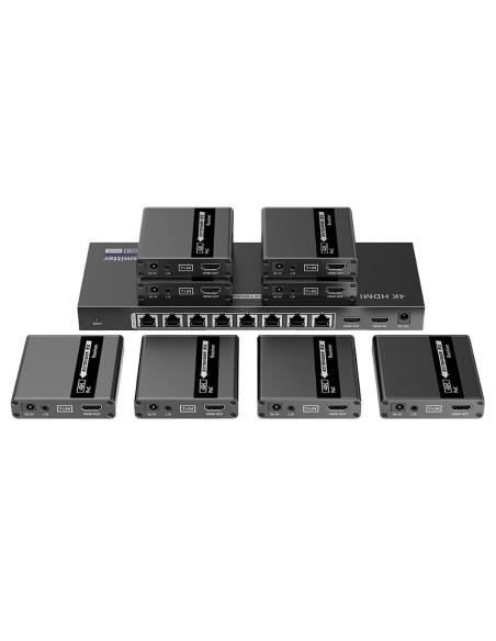 Kaufen LENKENG HDMI-SPL-1X8-4K30-CAT6 HDMI-Signal-Extender-Splitter – Reichweite 40 m – Auflösung 4K – Ermöglicht 1:8-Verbindung
