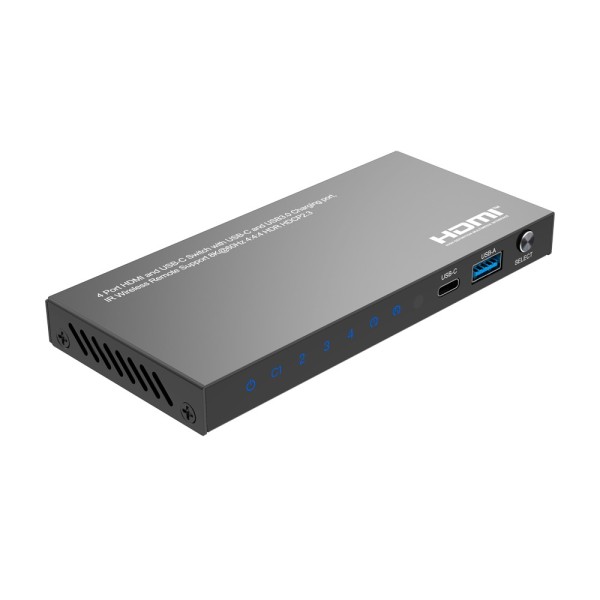 Acheter OEM HDMI-SW-4X1-8K60 commutateur de signal HDMI/USB-C - Permet 4:1 - 3 entrées HDMI - 1 entrée USB-C - Résolution 8K