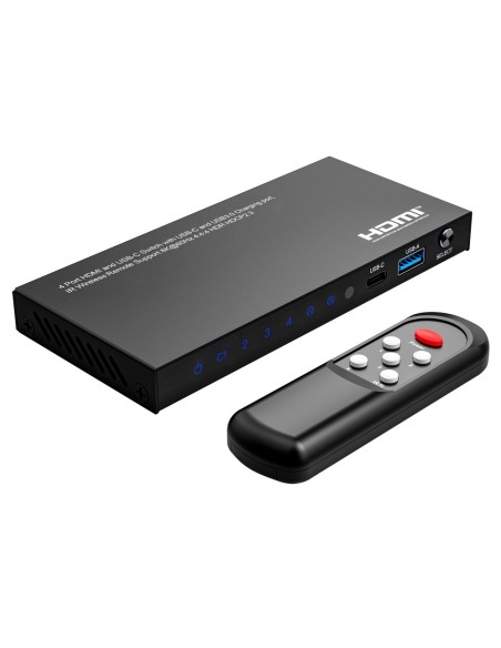 Kaufen OEM HDMI-SW-4X1-8K60 HDMI/USB-C-Signal-Switch – ermöglicht 4:1 – 3 HDMI-Eingänge – 1 USB-C-Eingang – 8K-Auflösung