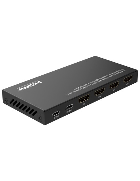 Comprar OEM HDMI-SW-4X1-8K60 Switch de señal HDMI/USB-C - Permite 4:1 - 3 entradas HDMI  - 1 entrada USB-C - Resolución 8K HDMI-