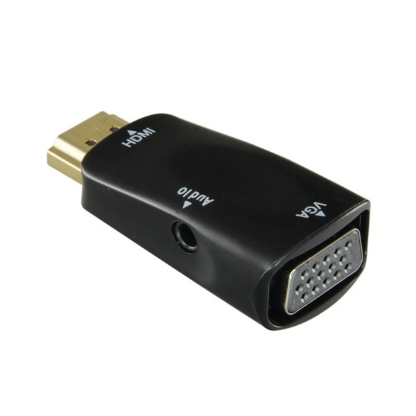 OEM HDMI-VGA Adaptador HDMI para VGA + Audio - Passivo, não precisa de energia - Converta uma saída HDMI no VGA + Audio - Reso