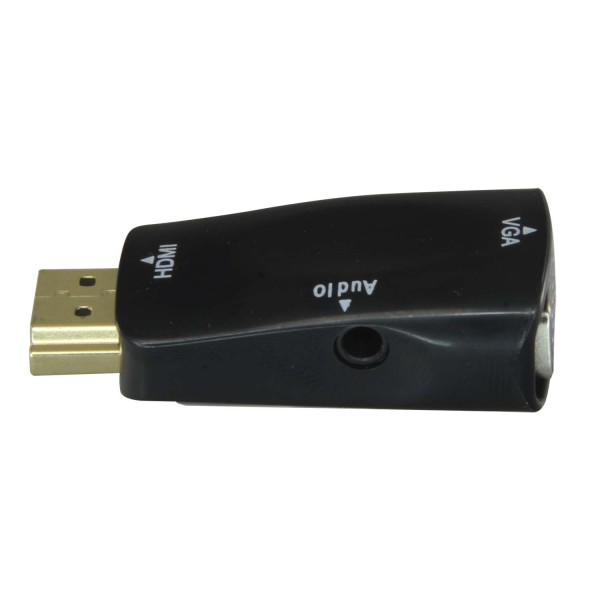 OEM HDMI-VGA Adaptador HDMI para VGA + Audio - Passivo, não precisa de energia - Converta uma saída HDMI no VGA + Audio - Reso