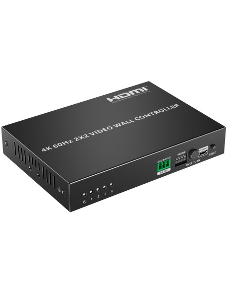 Comprar LENKENG HDMI-VW-4-4K Electronica Videowall HDMI - Videowall 2x2 - Permite 1:4 - Resolución 4K HDMI-VW-4-4K