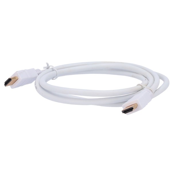 Acheter OEM Câble HDMI HDMI1-1W - Connecteurs HDMI type A mâle - Haute vitesse - 1 m - Couleur blanche - Connecteurs anticorrosi