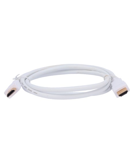 Acheter OEM Câble HDMI HDMI1-1W - Connecteurs HDMI type A mâle - Haute vitesse - 1 m - Couleur blanche - Connecteurs anticorrosi