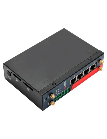 Hongdian HG-H7960-L4EE-CS-WG-PSE Hongdian Router Industrial 4G - 4G CAT 4 - 4 portas Poe + Ethernet RJ45 10/100/1000 - Slot TA