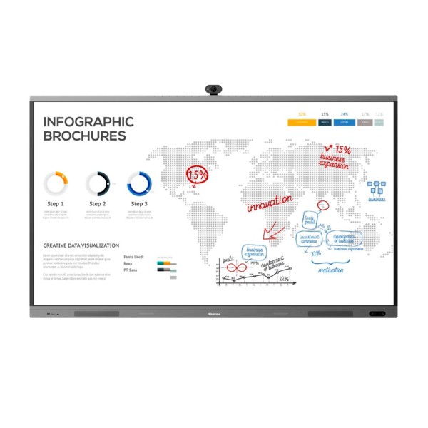 Comprar HISENSE HIS-65WR6BE Pantalla interactiva HISENSE 65" 4K  - Transmisión inalámbrica - Resolución 3840x2160 - Entrada