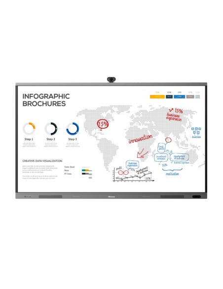 Comprar HISENSE HIS-65WR6BE Pantalla interactiva HISENSE 65" 4K  - Transmisión inalámbrica - Resolución 3840x2160 - Entrada