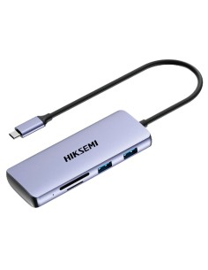 Acheter HIKSEMI HS-HUB-DS8STD/P/3U3/U2/H/S/T Hub USB-C 8-en-1 de Hikvision - 3x USB-A 3.0, USB-A 2.0, USB-C et HDMI - Lecteur de