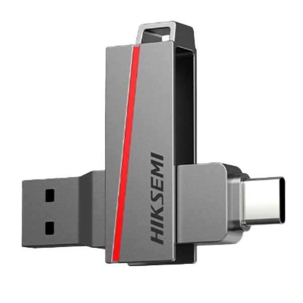 Comprar HIKVISION HS-USB-E307CSTD/128G/U3/NEWSEMI/WW Pendrive USB Hikvision - Capacidad 128 GB - Interfaz USB Tipo A/Tipo C 3.2 