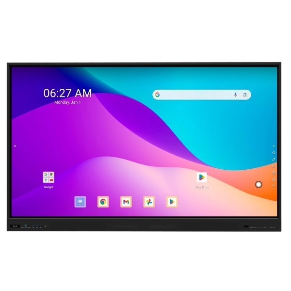 IB IB-TE-YL-86E2-V2 Monitor Interativo 86 & OT - 4K Resolução - Android 13 - Certificação Edla - 8 GB de RAM e 128 GB de R