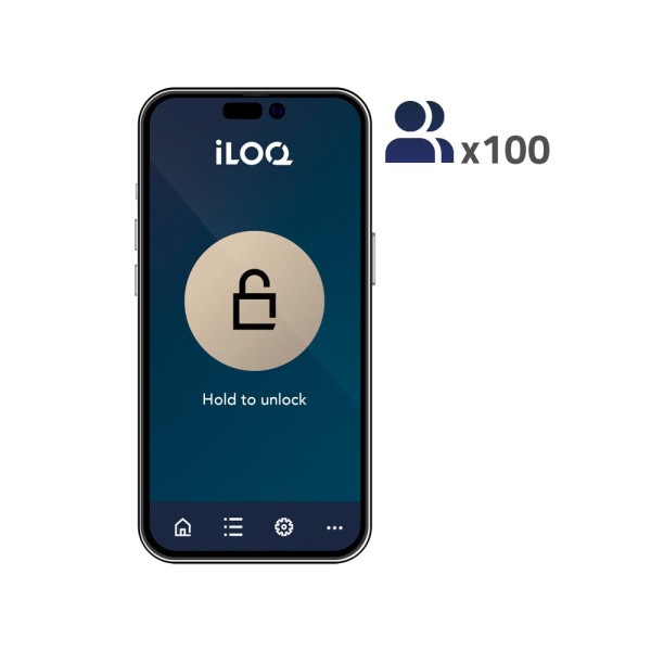 Comprar ILOQ ILOQ-LICENSE-S50-100APP Licencia APP control de acceso - 100 APPs | Pago anual - Apertura con NFC | iOS y Android -
