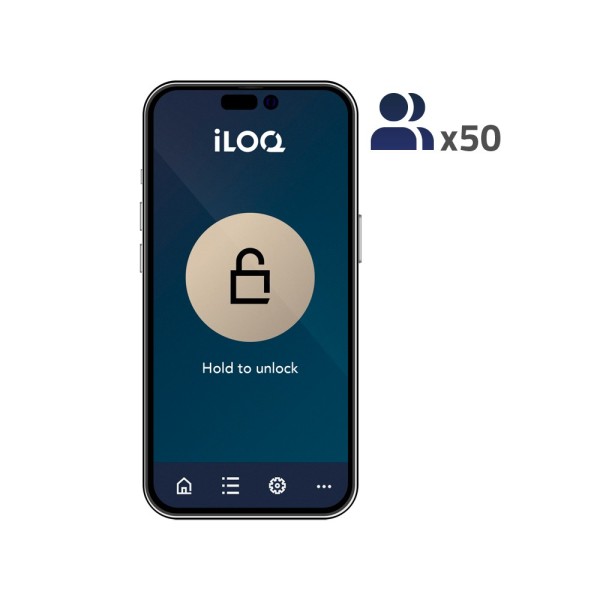 Comprar ILOQ ILOQ-LICENSE-S50-50APP Licencia APP control de acceso - 50 APPs | Pago anual - Apertura con NFC | iOS y Android - C