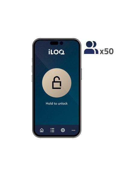 Comprar ILOQ ILOQ-LICENSE-S50-50APP Licencia APP control de acceso - 50 APPs | Pago anual - Apertura con NFC | iOS y Android - C